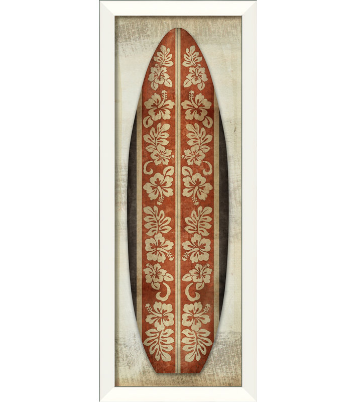 The Artwork Factory Surfboard Framed Coastal On Paper Graphic Art Wayfair